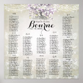 Forest Mason Jar Lavender Heart Leaf Tree Wedding Poster (Voorkant)