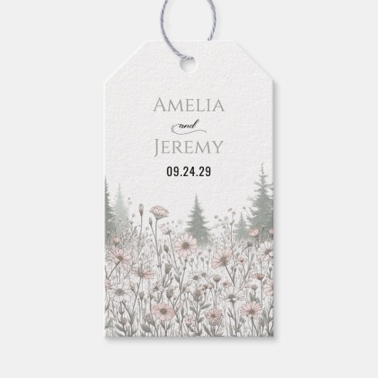 Forest Meadow Wedding Cadeaulabel (Voorkant)