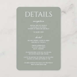 Forest Meadow Wedding Informatiekaartje