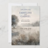Forest Meadow Wedding Invitation Kaart (Voorkant)