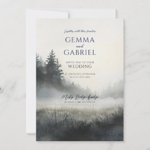 Forest Meadow Wedding Invitation Kaart