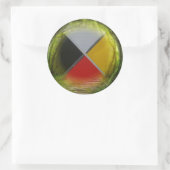 Forest Medicine Wheel Large Round Sticker (Tas)