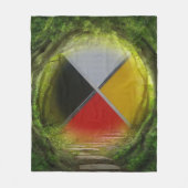 Forest Medicine Wheel Medium Fleece Blanket Deken (Voorkant)