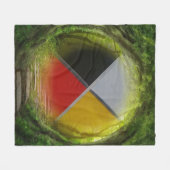 Forest Medicine Wheel Medium Fleece Blanket Deken (Voorkant (Horizontaal))