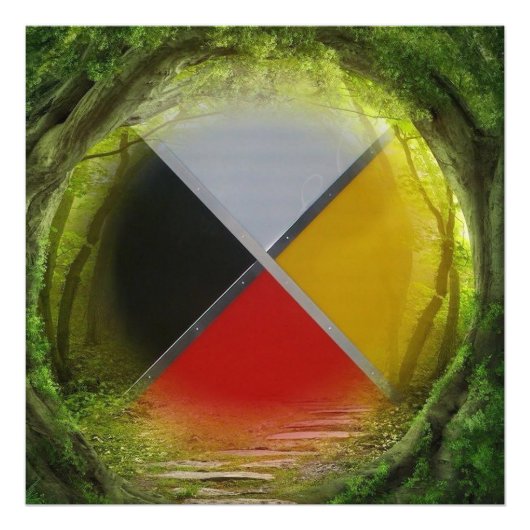 Forest Medicine Wheel Photo Enlarl Foto Afdruk (Voorkant)