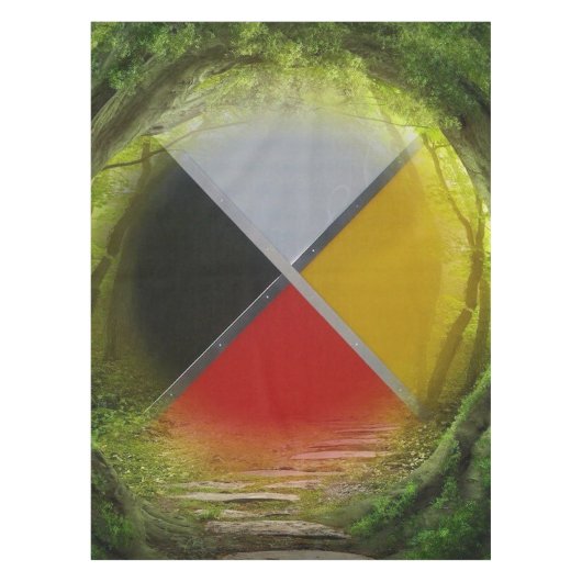 Forest Medicine Wheel Tablecloth Tafelkleed (Voorkant)