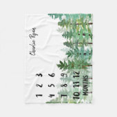 Forest Milestone Growth Blanket Fleece Deken (Voorkant)