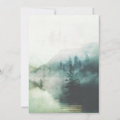 Forest Mist Adventure Mountains Baby shower Kaart (Achterkant)