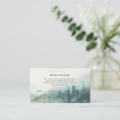 Forest Mist Adventure Mountains boeken voor Baby Informatiekaartje (Staand voorkant)