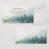 Forest Mist Adventure Mountains boeken voor Baby Informatiekaartje (Voorkant / Achterkant)