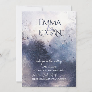 Forest Mist Invitation Kaart