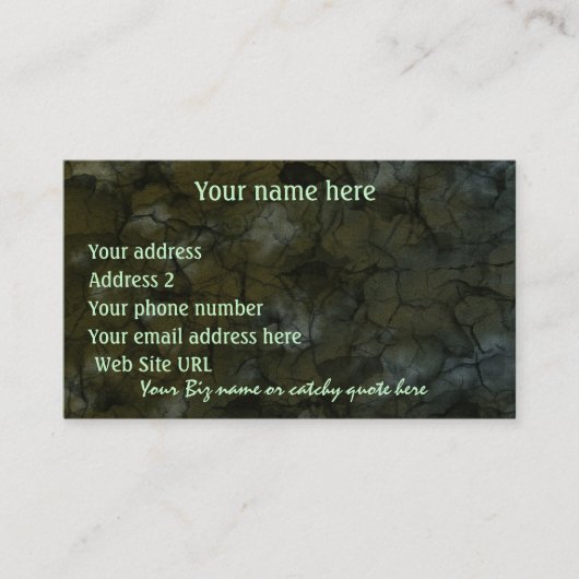 "FOREST MIST" Natuur Fotoprofielkaarten Visitekaartje (Voorkant)