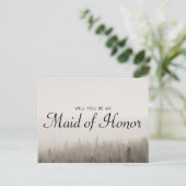 Forest Misty Landschap Maid of Honor Voorstel Uitnodiging Briefkaart (Staand voorkant)