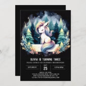 Forest Modern Horse Verjaardag Kaart (Voorkant / Achterkant)