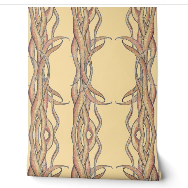 *'Forest Moon' (beige) Behang (Afrollen)