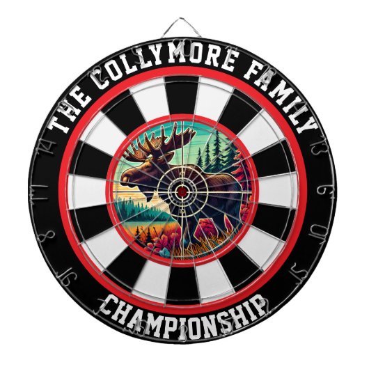 Forest Moose in Crosshairs Design Dartbord (Voorkant)