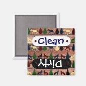 Forest Moose Wolf Wilderness Mountain Cabin Rustic Magneet (Voorkant / Achterkant)