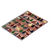 Forest Moose Wolf Wilderness Mountain Cabin Rustic Notitieboek (Linkerzijde)
