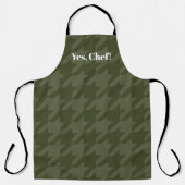 Forest Moss Houndstooth Ja Chef! Schort (Voorkant)