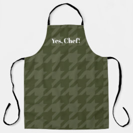 Forest Moss Houndstooth Ja Chef! Schort