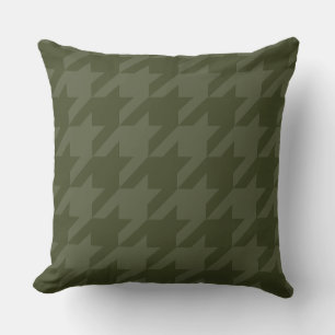Forest Moss Houndstooth Kussen
