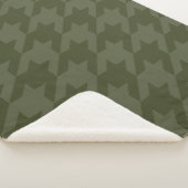Forest Moss Houndstooth Sherpa Deken (3/4)