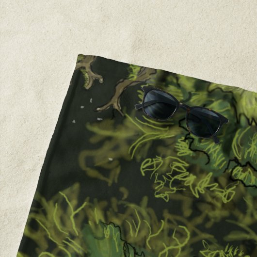 Forest Moss Magic Dragon Strandlaken (In situ)