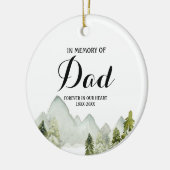 Forest Mountai ter nagedachtenis van pap kerstvers Keramisch Ornament (Links)