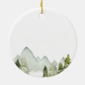 Forest Mountai ter nagedachtenis van pap kerstvers Keramisch Ornament (Achterkant)