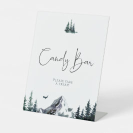 Forest Mountain Baby shower Snoep Bar Reclamebord Met Voetstuk