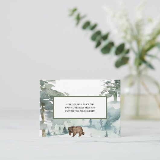 Forest Mountain Beer Enclosure Card Informatiekaartje (Staand voorkant)