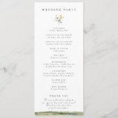 Forest Mountain Boho Wildflower rustieke bruiloft Programmakaart (Achterkant)