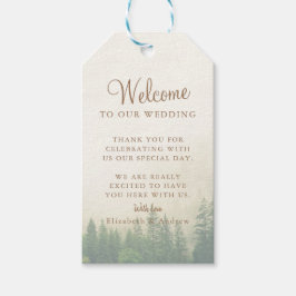 Forest Mountain huwelijkscadeau Cadeaulabel