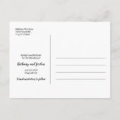 Forest Mountain Lake & Snow Save the Date Briefkaa Aankondigingskaart (Achterkant)