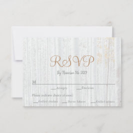 Forest Mountain Modern Birch Wedding RSVP Kaartje