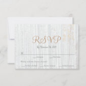 Forest Mountain Modern Birch Wedding RSVP Kaartje (Voorkant)