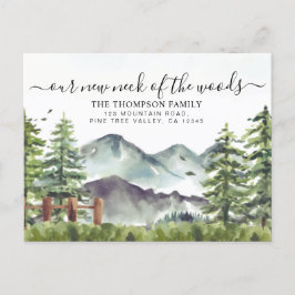 Forest Mountain Onze nieuwe nek van de Bossen Bewe Aankondigingskaart