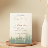 Forest Mountain Pine Bomen Bruiloft Uitnodiging