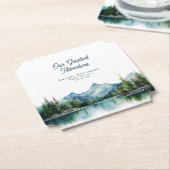 Forest Mountain Rustic Adventure Baby Shower  Kartonnen Onderzetters (Gekanteld)