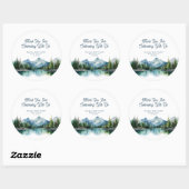 Forest Mountain Rustic Adventure Baby Shower  Ronde Sticker (Vel)