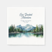 Forest Mountain Rustic Adventure Baby Shower  Servet (Voorkant)