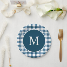 Forest Mountain Rustic Adventure Monogram Papieren Bordje
