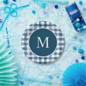 Forest Mountain Rustic Adventure Monogram Papieren Bordje (Feest)