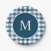 Forest Mountain Rustic Adventure Monogram Papieren Bordje (Voorkant)