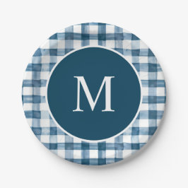 Forest Mountain Rustic Adventure Monogram Papieren Bordje