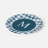 Forest Mountain Rustic Adventure Monogram Papieren Bordje (Gekanteld)