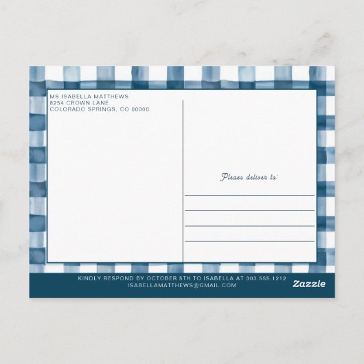 Forest Mountain Rustiek Avontuur Baby shower Briefkaart (Achterkant)