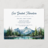 Forest Mountain Rustiek Avontuur Baby shower Briefkaart (Voorkant)