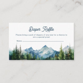 Forest Mountain Rustiek Avontuur Baby shower Informatiekaartje