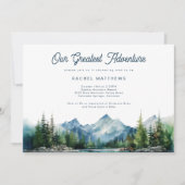 Forest Mountain Rustiek Avontuur Baby shower Kaart (Voorkant)